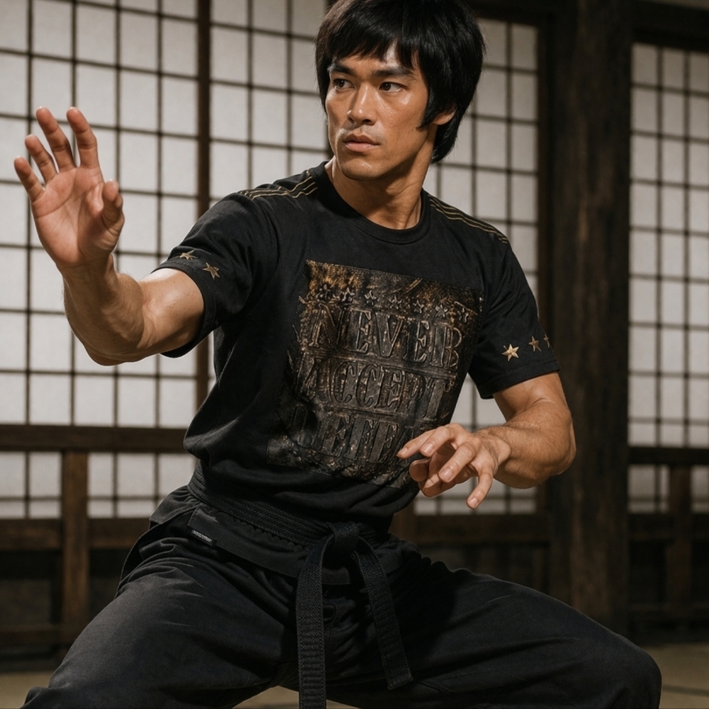 Never Accept Defeat Motivational Tee Shirt Pacific‎ Flyer Large